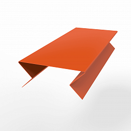 Планка угла внешнего составная нижняя для фальцевой кровли оцинкованная с порошковым покрытием 0,45мм ширина менее 625 мм RAL 2004