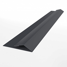 Планка стартово-финишная для металлосайдинга блокхаус оцинкованная с порошковым покрытием 0,45мм ширина менее 625 мм RAL 7024