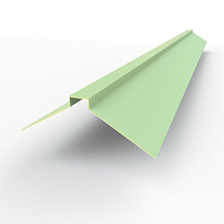 Конек фигурный 0,45 мм RAL 6019 оцинкованный, с порошковым покрытием