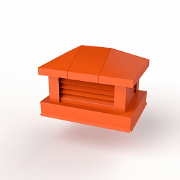 Дымник на трубу с жалюзи оцинкованный с полимерным покрытием до 2400мм RAL 2004