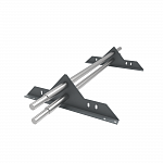 Снегозадержатель трубчатый плоскоовальный 3000мм универсальный 25-1,0-1,5-4 оцинкованная сталь с порошковым покрытием RAL 7040