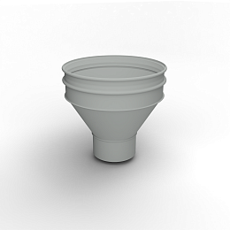 Воронка водосточная ф140х350мм (RAL 7035) водосборная, c порошковым покрытием