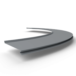 Отлив радиусный 0,45мм RAL 7045 оцинкованный, c порошковым покрытием