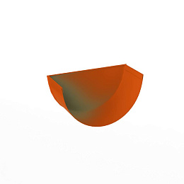 Заглушка желоба водосточного оцинкованная порошок ф120мм RAL 2004