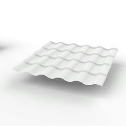 Металлочерепица Kredo оцинкованная с полимерным покрытием 0,45х1190мм RAL 9003