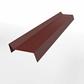 Планка примыкания для мягкой кровли 0,45 мм (RAL 3009) оцинкованная, с порошковым покрытием