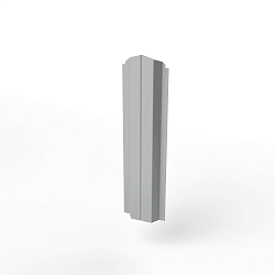 Штакетник оцинкованный с полимерным покрытием П-образный фигурный 0,4х100мм RAL 7004