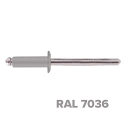 Заклепка 3.2x10 (RAL 7036) A2/A2 вытяжная