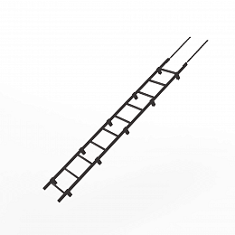 Лестница кровельная 2000мм холоднокатанная сталь с порошковым покрытием RAL 8019