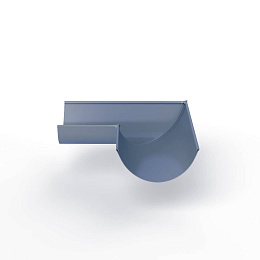 Угол 90 градусов водосточного желоба оцинкованный порошок ф180х400х400мм RAL 9006