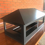 Дымник на трубу прямоугольный оцинкованный с полимерным покрытием до 1600мм RAL 1015