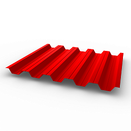 Профнастил НС35 0,4 RAL 3024 оцинкованный, с полимерным покрытием (Полиэстер)