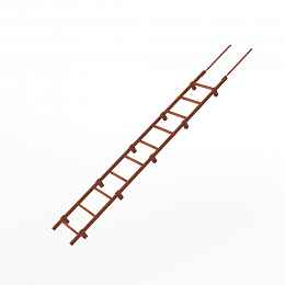 Лестница фальц кровельная 3000мм холоднокатанная сталь с порошковым покрытием RAL 8004