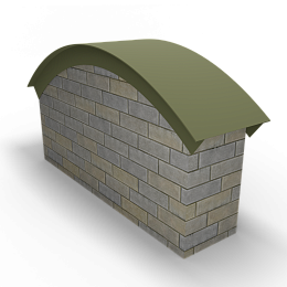 Парапет радиусный 1,2 мм (RAL 6013) полиэстер