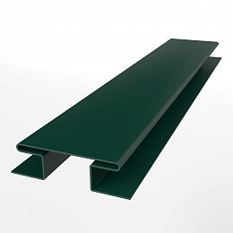 Планка h образная стыковочная сложная для металлосайдинга экобрус оцинкованная  с порошковым покрытием 0,45мм ширина менее 625 мм RAL 6005