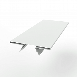 Планка стыковочная составная верхняя для фальцевой кровли оцинкованная с порошковым покрытием 0,45мм ширина менее 625 мм RAL 9003