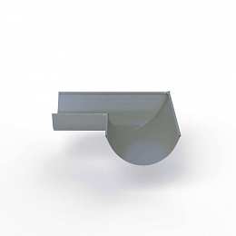 Угол 90 градусов водосточного желоба оцинкованный порошок ф150х400х400мм RAL 7042