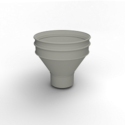 Воронка водосточная ф100х350мм (RAL 7044) водосборная, c порошковым покрытием