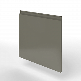 Фасадная металлокассета закрытого типа оцинкованная с порошковым покрытием 0,7x480х475мм RAL 7039 Кварцевый серый