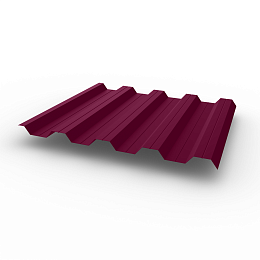 Профнастил НС44 (RAL 4004) 0,8х1047мм оцинкованный, с полимерным покрытием (Полиэстер)