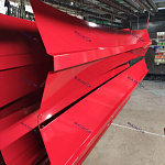 Конек фигурный 0,45 мм RAL 3000 оцинкованный, с порошковым покрытием