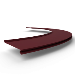 Отлив радиусный 1,2мм RAL 3005 оцинкованный, c порошковым покрытием