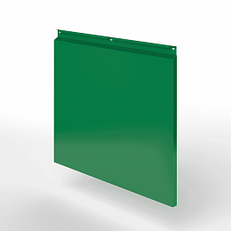 Фасадная металлокассета закрытого типа оцинкованная с порошковым покрытием 0,7x380х815мм RAL 6029 Мятно-зелёный