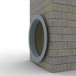 Откос радиусный 0,55 мм (RAL 7001) c порошковым покрытием