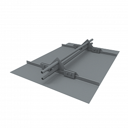 Снегозадержатель трубчатый круглый 3000мм фальц 25-1,0-1,5-4 холоднокатанная сталь с порошковым покрытием RAL 7040