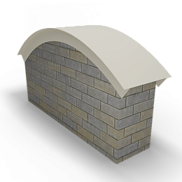 Парапет радиусный 0,7 мм (RAL 9001) полиэстер