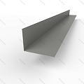 Планка угла внутренняя RAL 9007 оцинкованная c порошковым покрытием 0,45мм