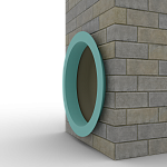 Откос радиусный 0,5 мм (RAL 6027) c порошковым покрытием