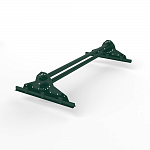 Снегозадержатель трубчатый плоскоовальный 3000мм фальц 40x20-1,0-1,0-3 оцинкованная сталь с порошковым покрытием RAL 6005