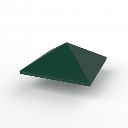 Колпак на столб стандартный оцинкованный с полимерным покрытием до 1200мм RAL 6005