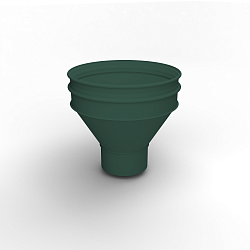 Воронка водосточная ф100х350мм (RAL 6028) водосборная, c порошковым покрытием