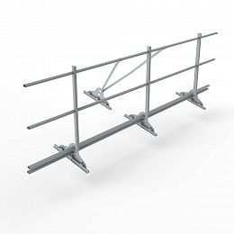 Ограждение кровельное функция снегозадержатель фальц 2000мм 1200-25-1-2-2 холоднокатанная сталь с порошковым покрытием RAL 7040