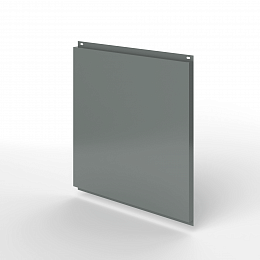 Фасадная металлокассета открытого типа оцинкованная с порошковым покрытием 1,2мм RAL 7005