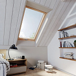 Окно мансардное дерево, лак ручка снизу Dakea KAA P8A B1500 94*140см