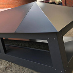 Дымник на трубу прямоугольный оцинкованный с полимерным покрытием до 2000мм RAL 3005