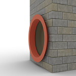 Откос радиусный 0,5 мм (RAL 3022) c порошковым покрытием