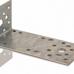 Уголок крепежный асимметричный перфорированный 130х50х65 KUАS