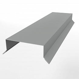 Заборный парапет с капельником плоский П-образный оцинкованный с порошковым покрытием 0,45мм RAL 9006