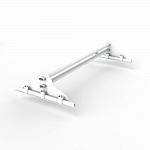 Снегозадержатель трубчатый плоскоовальный 3000мм фальц 40x20-1,0-1,5-4 оцинкованная сталь с порошковым покрытием RAL 9003