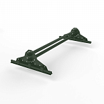 Снегозадержатель трубчатый плоскоовальный 3000мм фальц 40x20-1,0-2,0-3 оцинкованная сталь с порошковым покрытием RAL 6020