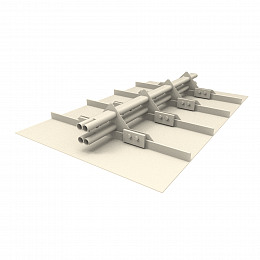Снегозадержатель трубчатый 3000мм фальц 40x20-1,0-2,0-3 холоднокатанная сталь с порошковым покрытием RAL 9010