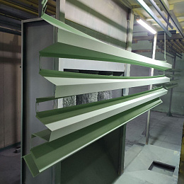 Прямоугольная ламель оцинкованная 0.7мм RAL 6019