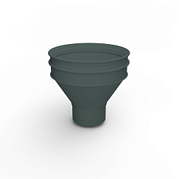 Воронка водосточная ф106х350мм (RAL 6012) водосборная, c порошковым покрытием