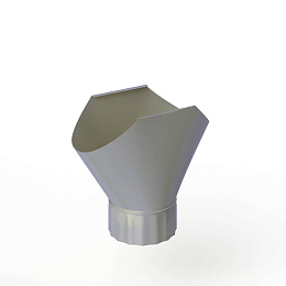 Воронка желоба оцинкованная накладная порошок ф120мм RAL 7004