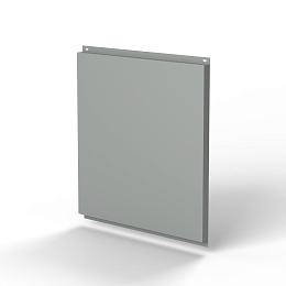 Фасадная металлокассета 1160x530 (RAL 9006) открытого типа, с порошковым покрытием 0,7 мм