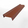 Планка примыкания для мягкой кровли 0,45 мм (RAL 8004) оцинкованная, с порошковым покрытием